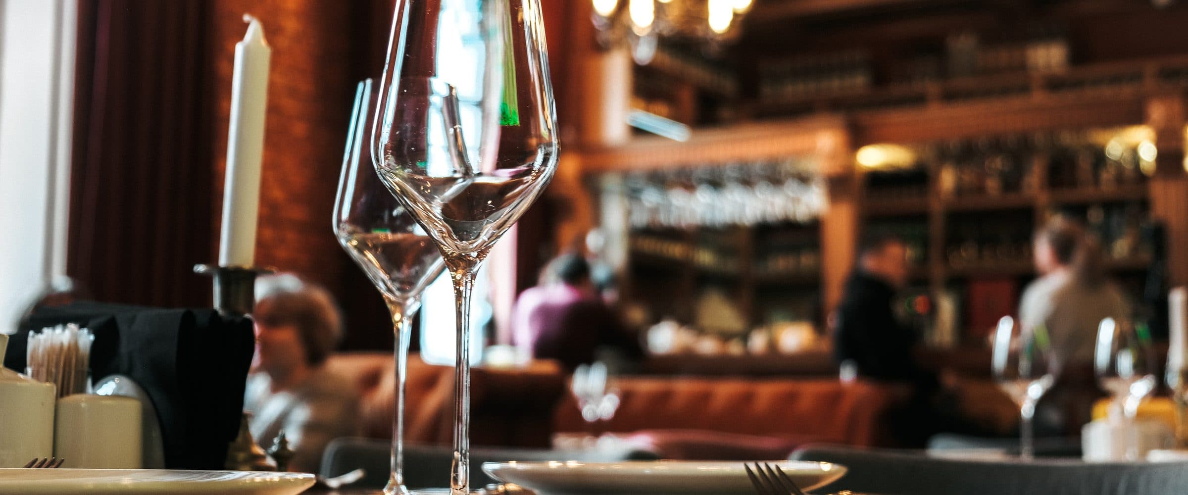 The warm dining room and bar at Don Rice Bar in Henderson, NV